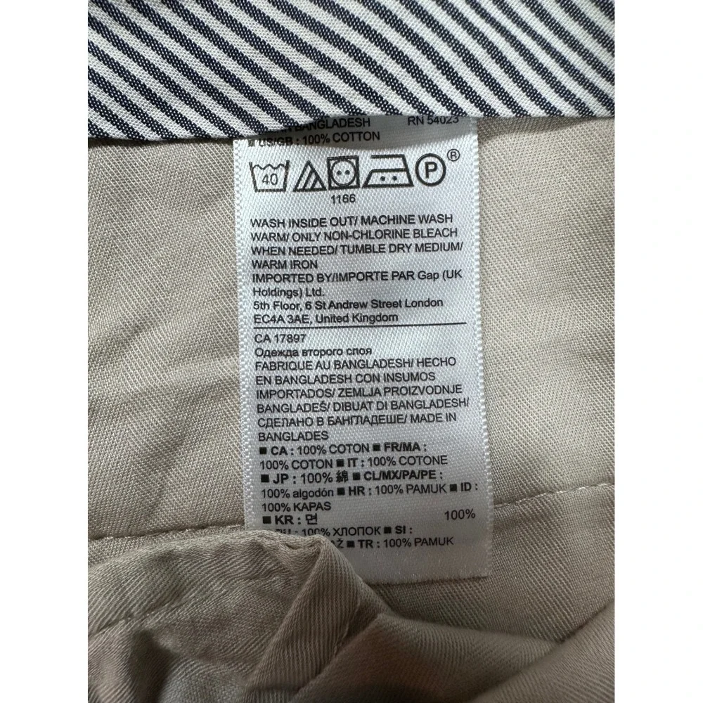 NWT Banana Republic Aiden Chino Slim Fit Pants Mens 36x34 Tan Khaki Cotton